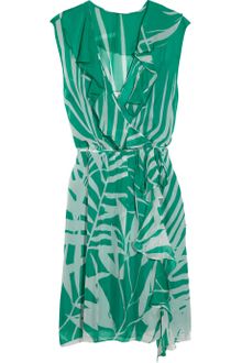 Milly Madeira Printed Silkchiffon Dress - Lyst