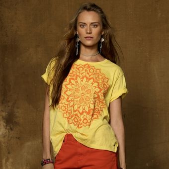 Ralph Lauren Mandala Boyfriend Crewneck Tee - Lyst