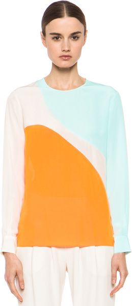 Stella McCartney Crepe De Chine Blouse  - Lyst