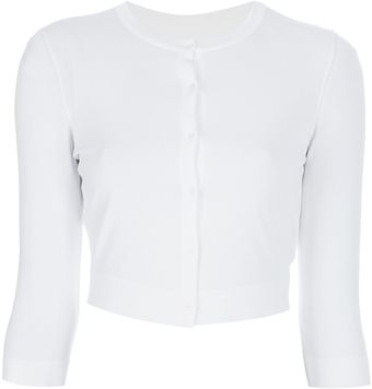 Alaïa Cropped Fitted Cardigan - Lyst