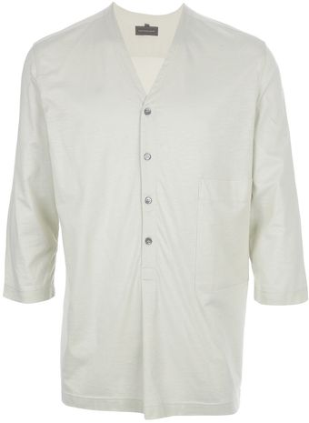 Christophe Lemaire Collarless Shirt - Lyst
