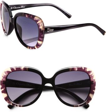 Dior Oversized Round Floral Sunglasses - Lyst
