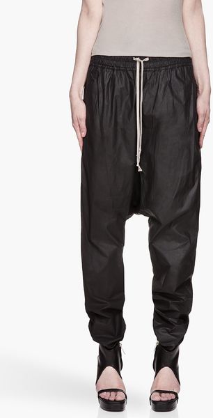 DRKSHDW by Rick Owens  Waxed Poplin Harem Pants - Lyst