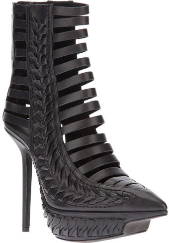 Haider Ackermann Woven Herringbone Boot - Lyst