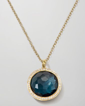 Ippolita 18k Gold Rock Candy Lollipop Necklace London Blue - Lyst