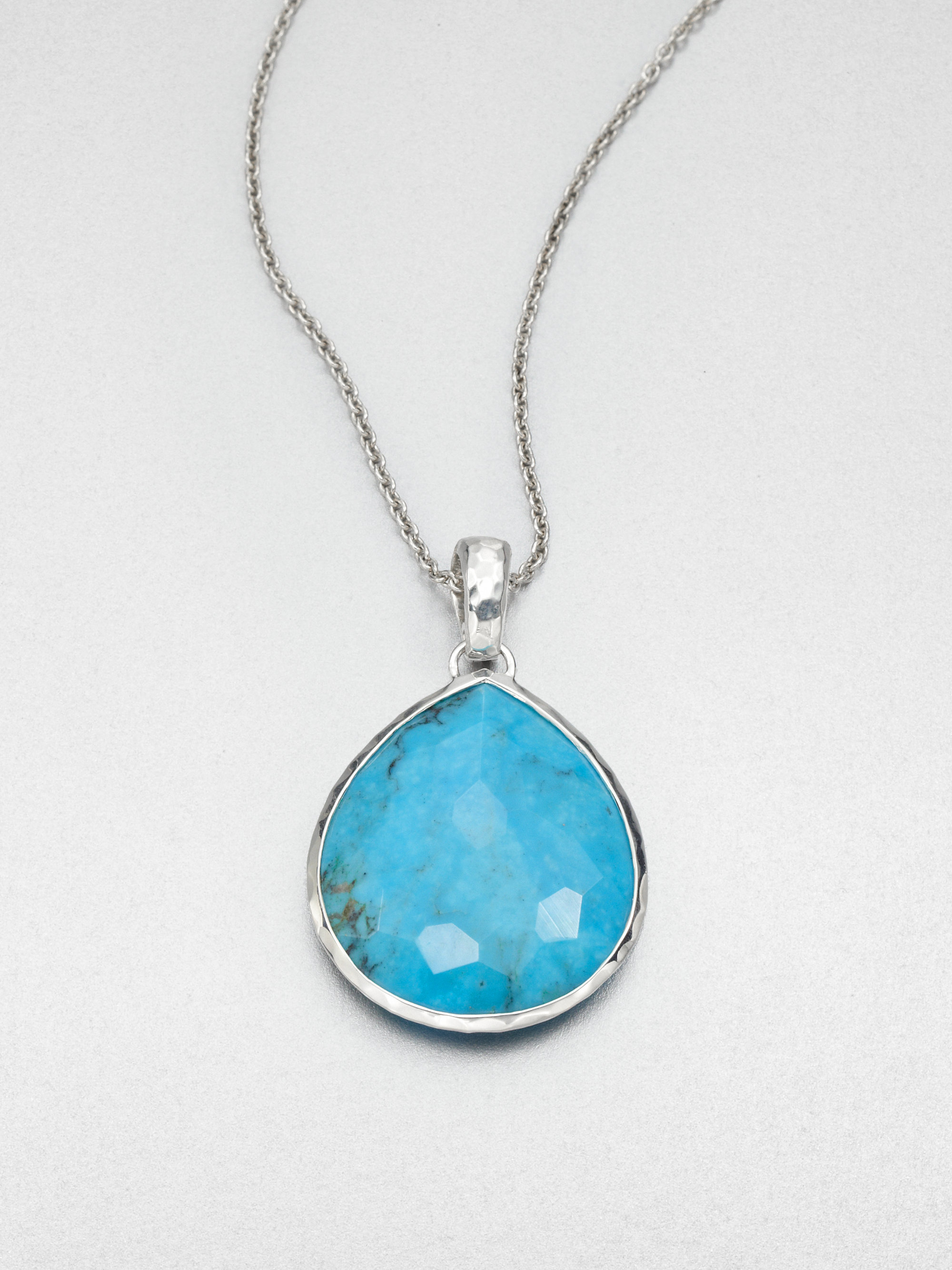 Ippolita Turquoise Sterling Silver Pendant Necklace in Blue (silver