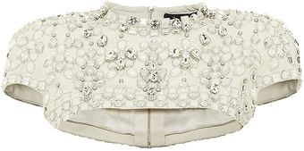 Jenny Packham Beaded Crop Jacket - Lyst
