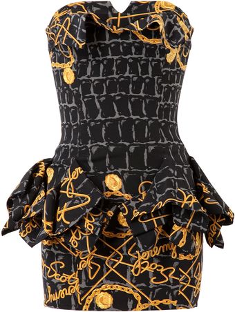Jeremy Scott Printed Stretch Silk Dress - Lyst