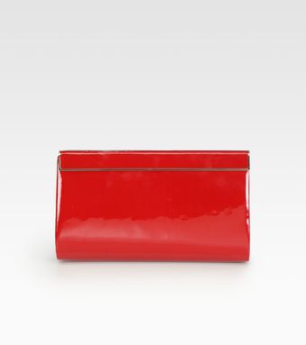 Jimmy Choo Cayla Patent Leather Clutch - Lyst