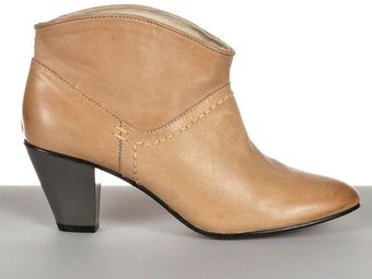 Maje Olivette Leather Bootie - Lyst