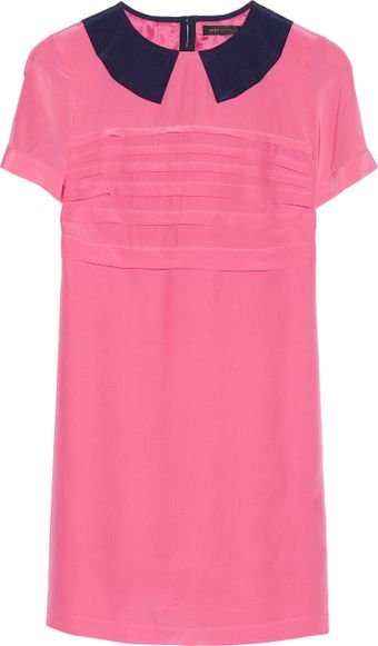 Marc By Marc Jacobs Bowery Collar appliquéd Silk Crepe De Chine Dress - Lyst