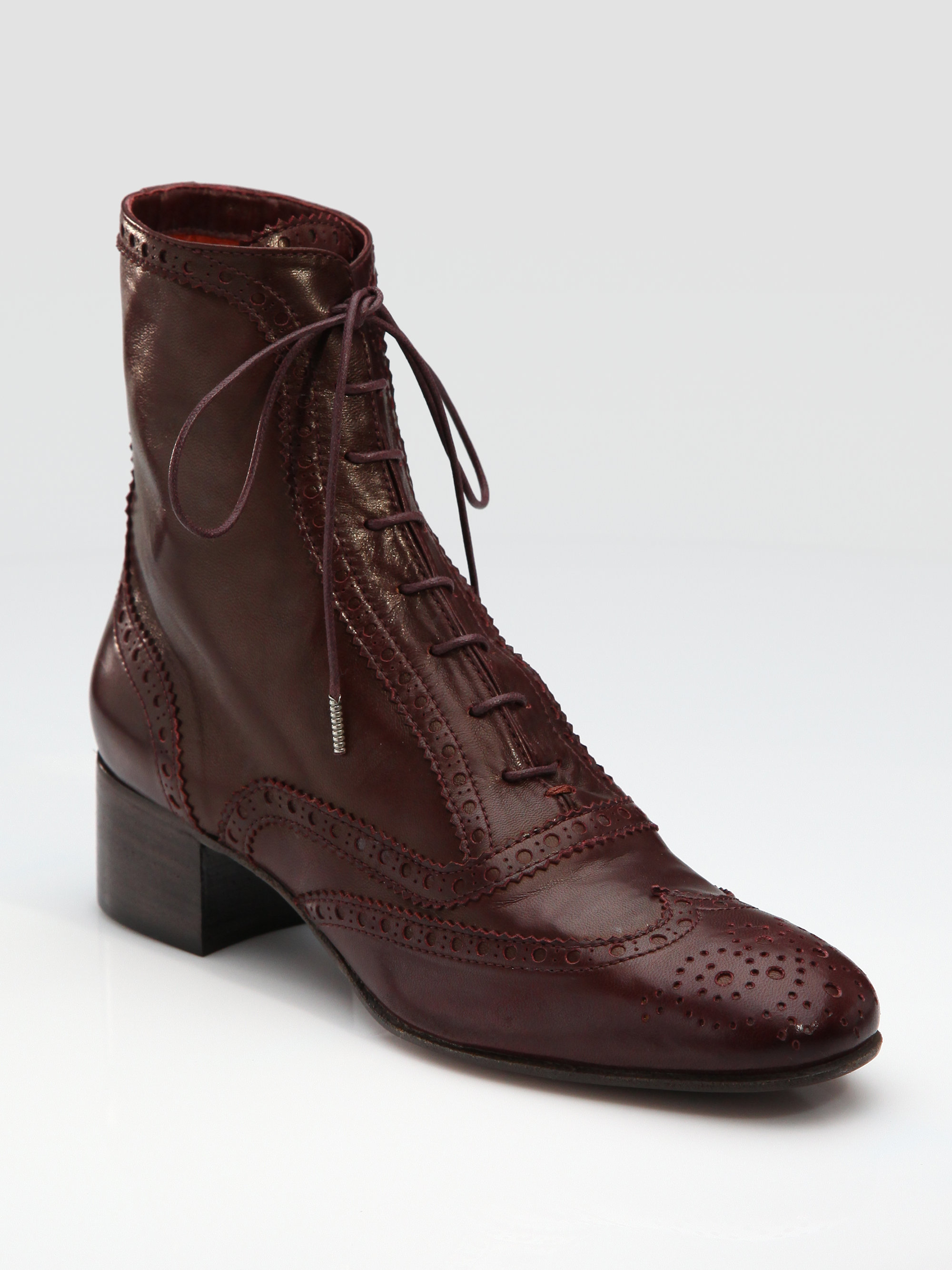 Marc Jacobs Short Laceup Riding Boots in Brown Lyst