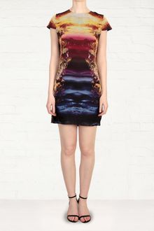 McQ by Alexander McQueen Mcq By Alexander Mcqueen Mineral Print Silk Dress - Lyst