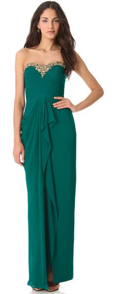 Notte By Marchesa Cascade Strapless Gown - Lyst