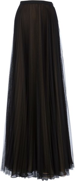 Oscar de la Renta Long Pleated Skirt - Lyst