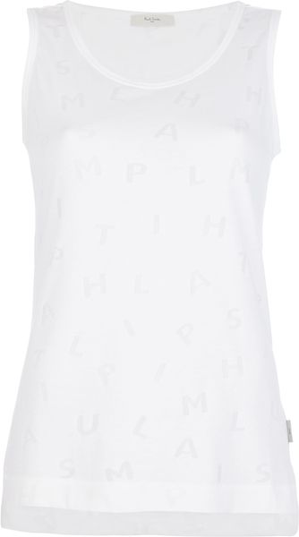 Paul By Paul Smith Letter Print Vest - Lyst