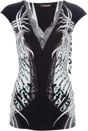 Roberto Cavalli Printed Top - Lyst