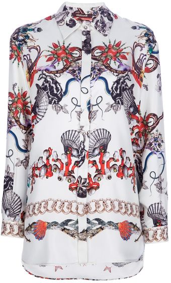 Roberto Cavalli Jewelry Printed Blouse - Lyst