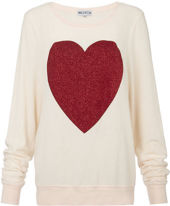 Wildfox Sparkle Heart Sweater - Lyst