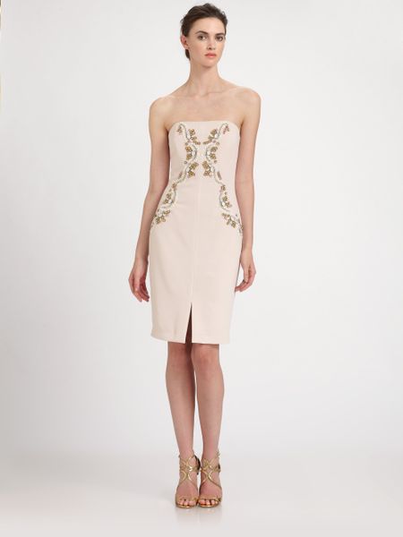 badgley mischka blush gown