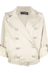 Balmain Cropped Trench Jacket