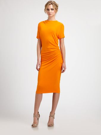 By Malene Birger Side Ruched Knit Dress - Lyst