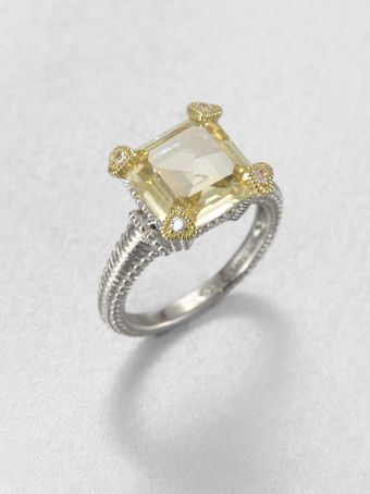 Judith Ripka Crystal Sterling Silver Ring - Lyst