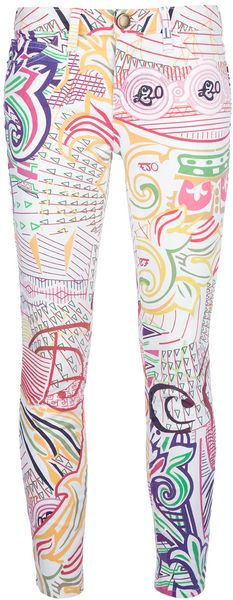 Mary Katrantzou Pound Print Skinny Jeans - Lyst