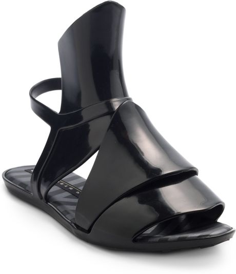 Melissa Aileron Gareth Pugh Gladiator Sandals black in Black | Lyst