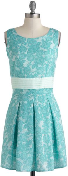 ModCloth Poised in Turquoise Dress - Lyst