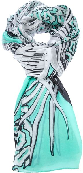 Roberto Cavalli Printed Scarf - Lyst