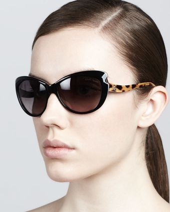 Roberto Cavalli Pointed Temple Sunglasses Black - Lyst