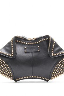 Alexander McQueen De Manta Studded Leather Clutch - Lyst