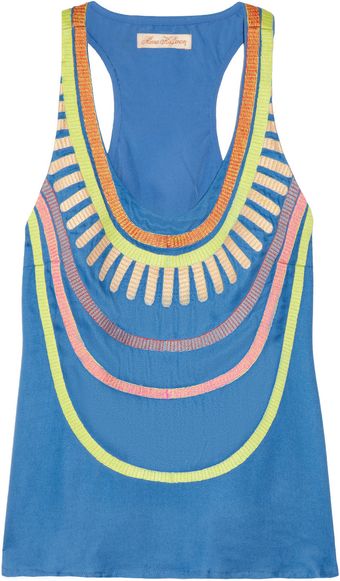 Mara Hoffman Embroidered Twill Tank - Lyst
