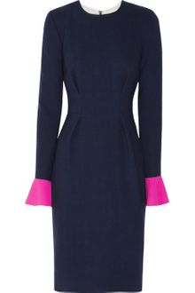 Roksanda Ilincic Izumi Colorblock Woolcrepe Dress - Lyst