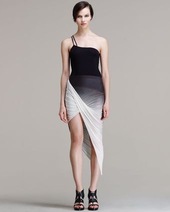 Helmut Lang Shadow Ombre Asymmetrical Skirt - Lyst