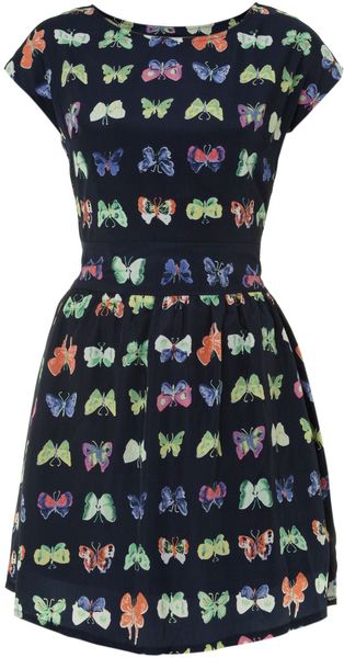 Pussycat Neon Butterfly Print Frill Dress - Lyst