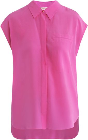 Rebecca Taylor Henley Silk Top - Lyst