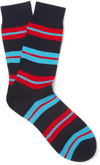 Richard James Striped Cotton Socks - Lyst