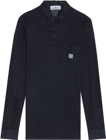 Stone Island 100 Linen Polo - Lyst