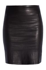 The Row Leather Pencil Skirt