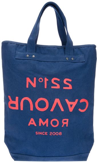 5preview Large Slogan Print Tote - Lyst
