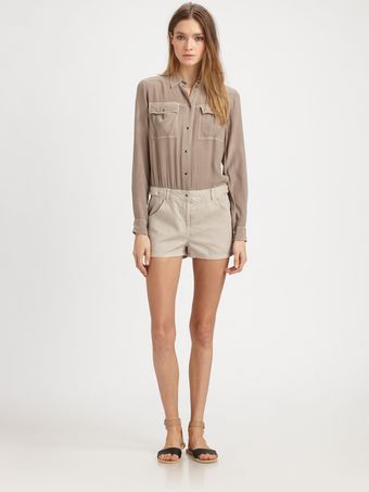 Elizabeth And James Leo Cotton Silk Short Jumpsuit - Lyst