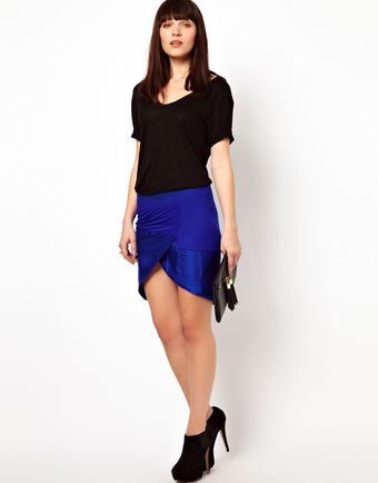 Improvd Asymmetric Draped Skirt - Lyst