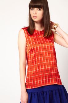 Jonathan Saunders Creighton Blouse in Silk Satin - Lyst