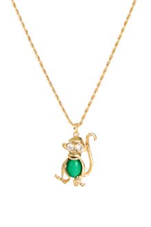 Kenneth Jay Lane Monkey Pendant - Lyst