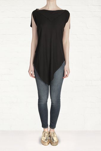Maison Martin Margiela Sleeveless Black Top - Lyst