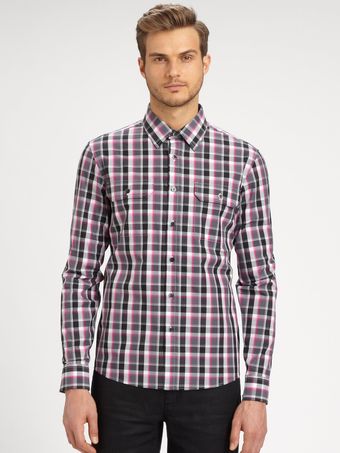 Michael Kors Emeril Two Pocket Check Sportshirt - Lyst