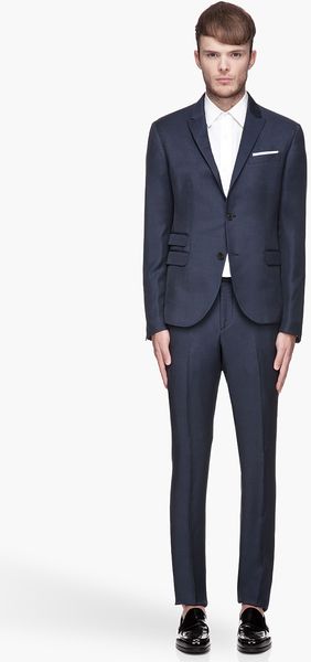 Neil Barrett Navy Blue Deconstructed Slimfit Suit - Lyst