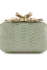 Nina Ricci Vetivert Foil Python Minaudiere